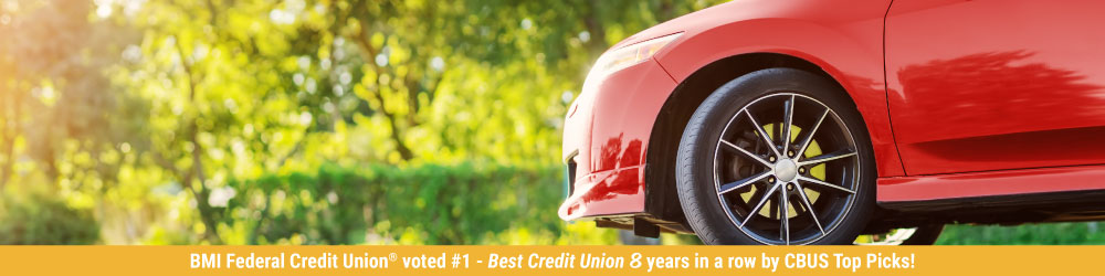 Red Car with an Auto Loan from BMI FCU
