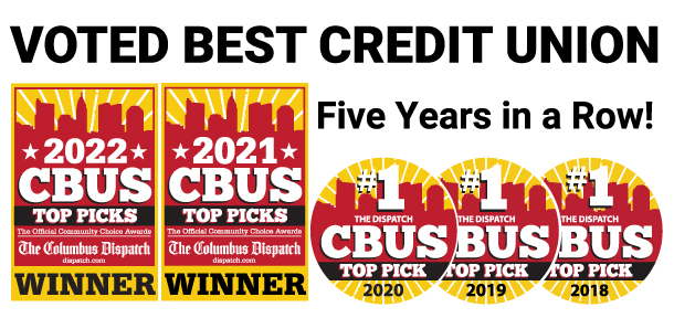 Voted Best Credit Union Five Years in a Row. CUBS Logos