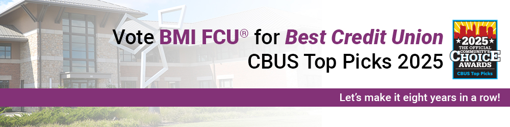 B M I Federal Credit Union building. Nominate B M I F C U today for C BUS Top Picks 2023. Voted …