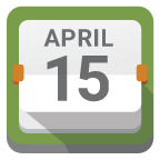 A calendar with 15 on it