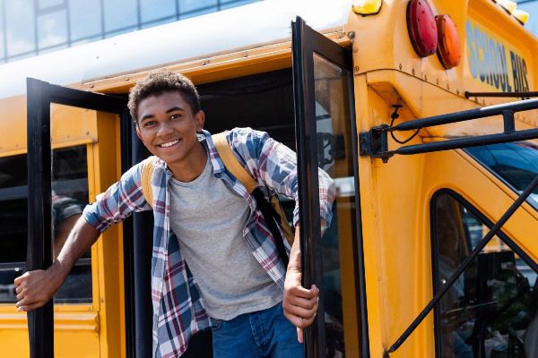 kid on bus