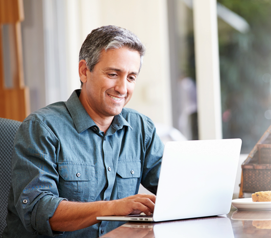 man at computer